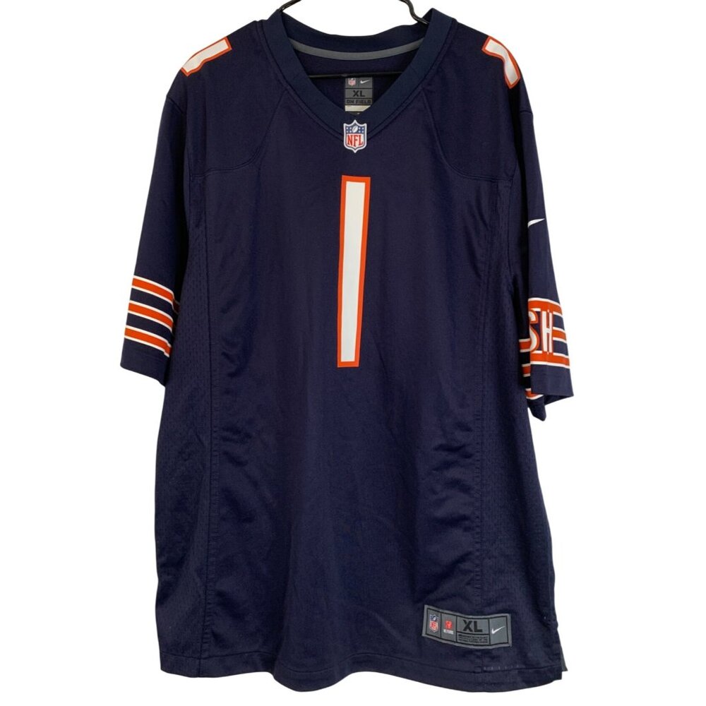Nike NFL Chicago Bears Justin Fields #1 Navy XL On Field Jersey